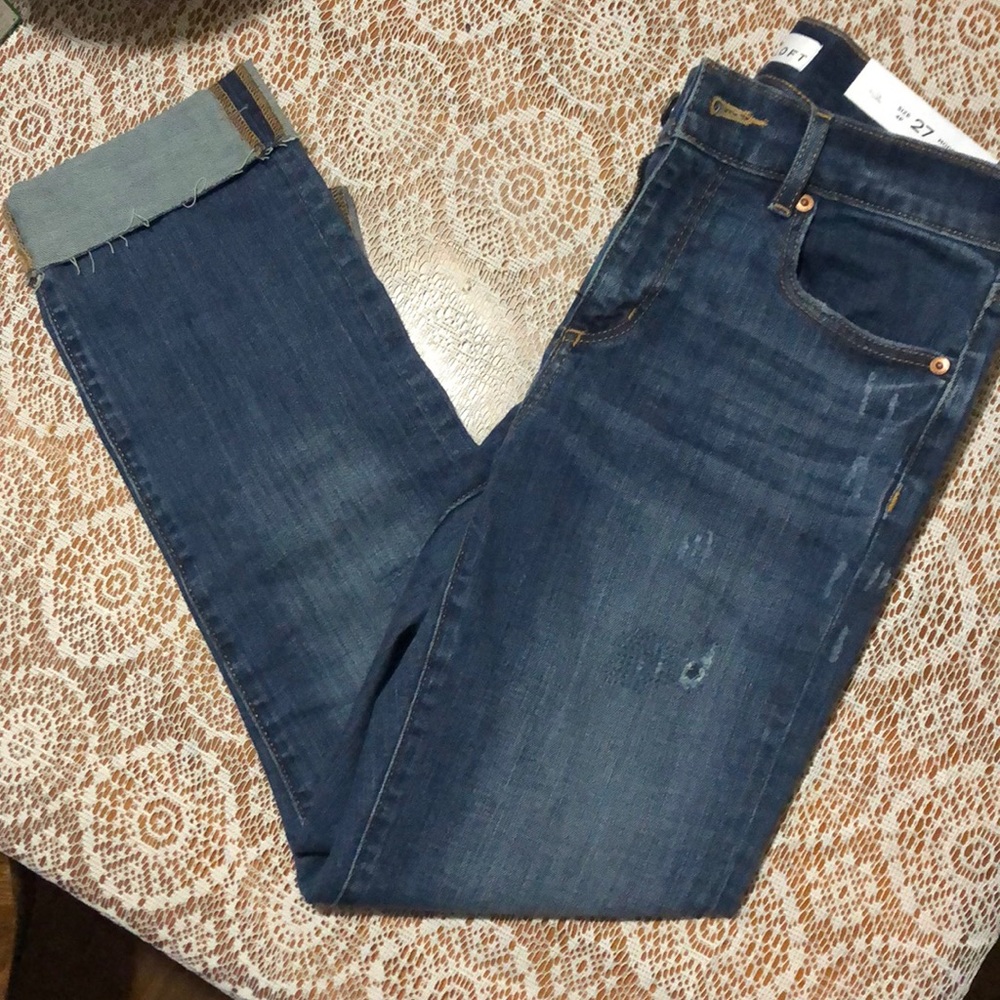 Denim straight leg jeans by the Loft